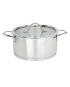 Faitout Inox brillant Charleston gris - D.24 cm