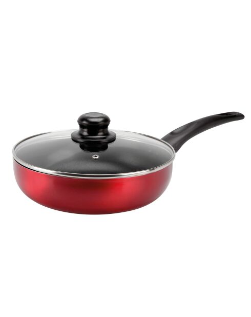 Sauteuse Aluminium pressé Cherry rouge - D.24 cm