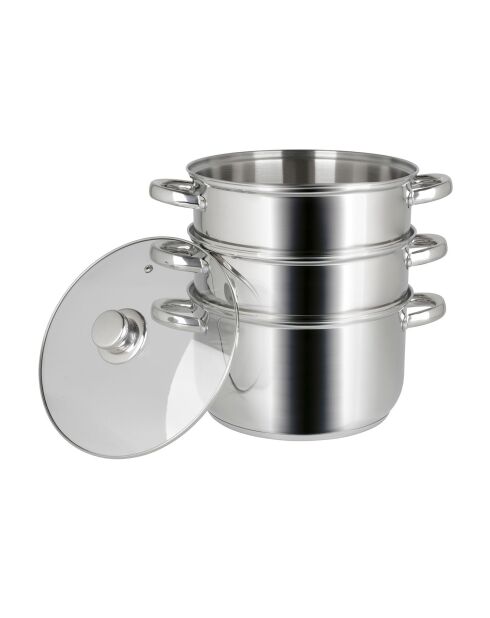 Cuit vapeur Inox Essential gris - D.24 cm