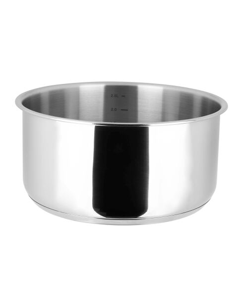 3 Casseroles Inox grises
