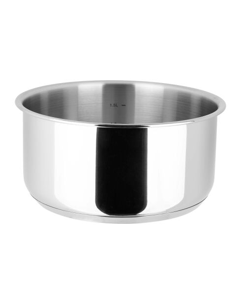 3 Casseroles Inox grises