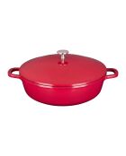 5 Pièces sautoir multifonction en fonte  rouges -  29.5x7.2x36.5 cm