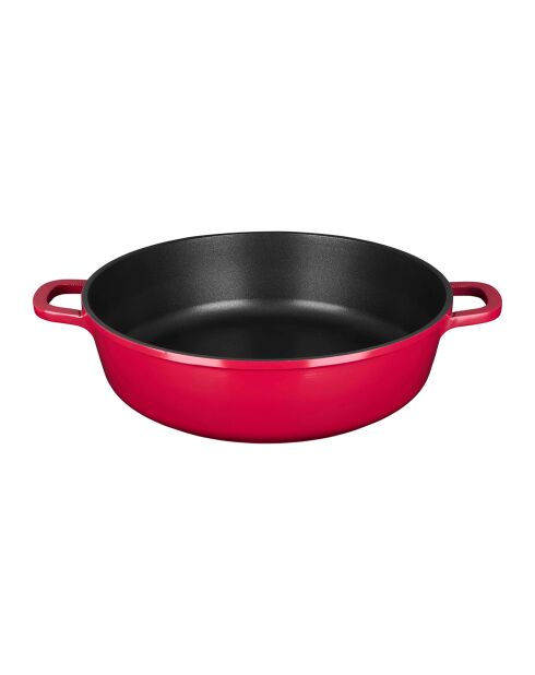 5 Pièces sautoir multifonction en fonte  rouges -  29.5x7.2x36.5 cm