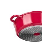 5 Pièces sautoir multifonction en fonte  rouges -  29.5x7.2x36.5 cm
