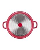 5 Pièces sautoir multifonction en fonte  rouges -  29.5x7.2x36.5 cm