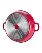 5 Pièces sautoir multifonction en fonte  rouges -  29.5x7.2x36.5 cm