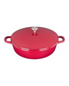 5 Pièces sautoir multifonction en fonte  rouges -  29.5x7.2x36.5 cm