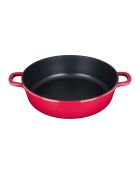 5 Pièces sautoir multifonction en fonte  rouges -  29.5x7.2x36.5 cm