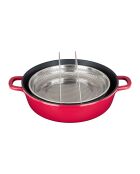5 Pièces sautoir multifonction en fonte  rouges -  29.5x7.2x36.5 cm