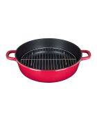 5 Pièces sautoir multifonction en fonte  rouges -  29.5x7.2x36.5 cm