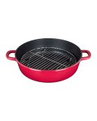 5 Pièces sautoir multifonction en fonte  rouges -  29.5x7.2x36.5 cm