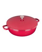 5 Pièces sautoir multifonction en fonte  rouges -  29.5x7.2x36.5 cm