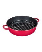 5 Pièces sautoir multifonction en fonte  rouges -  29.5x7.2x36.5 cm