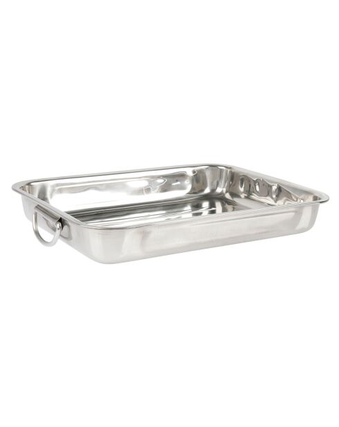 Plat à four Inox Essential gris - 30x6x42 cm|