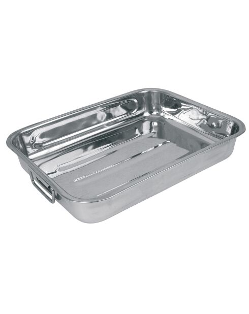 Plat à four Inox Essential gris - 24.5x5.8x32 cm