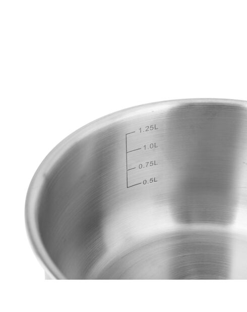 Casserole Inox Essential gris - D.16 cm