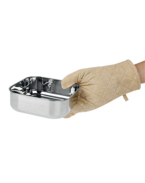 Boîte Inox Forme carrée grise - 16.5x6.5x16.5 cm