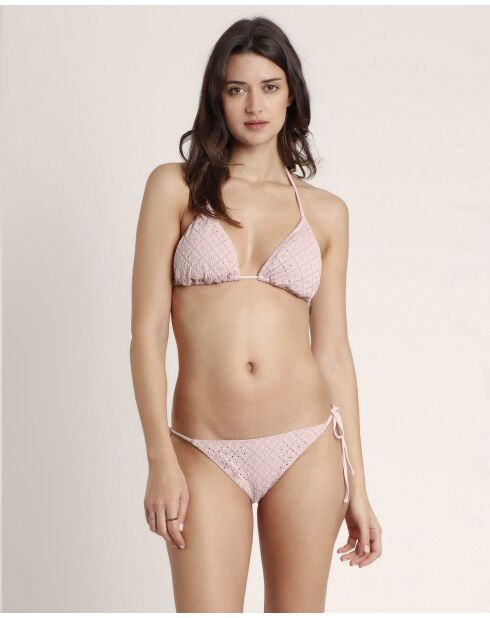 Roze badpak met gordijn, 2-delig