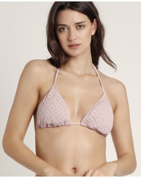 Roze badpak met gordijn, 2-delig