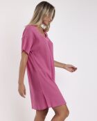 Robe à manche courte Stone fuchsia