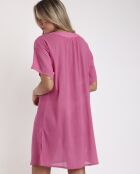 Robe à manche courte Stone fuchsia