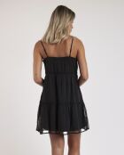 Robe à fleurs noire