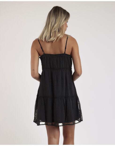 Robe à fleurs noire