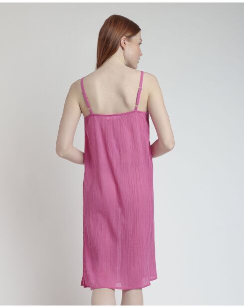 Fuchsia jurk met bandjes