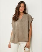 Top 100% Lin Anne taupe