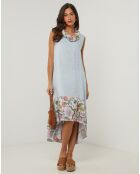 Robe 100% Lin Anais bleu ciel