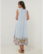 Robe 100% Lin Anais bleu ciel