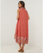 Robe 100% Lin Anais corail