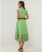Robe 100% Lin Anais verte