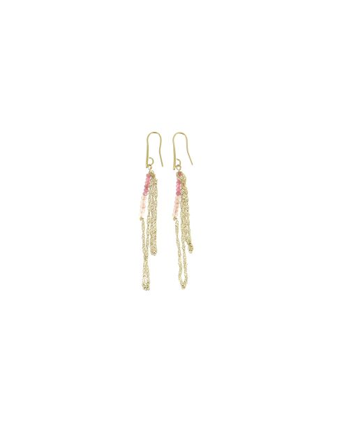 Boucles d'oreilles Alya Rubis quartz rose
