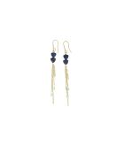 Boucles d'oreilles Romane lapis lazulis amazonites bleues