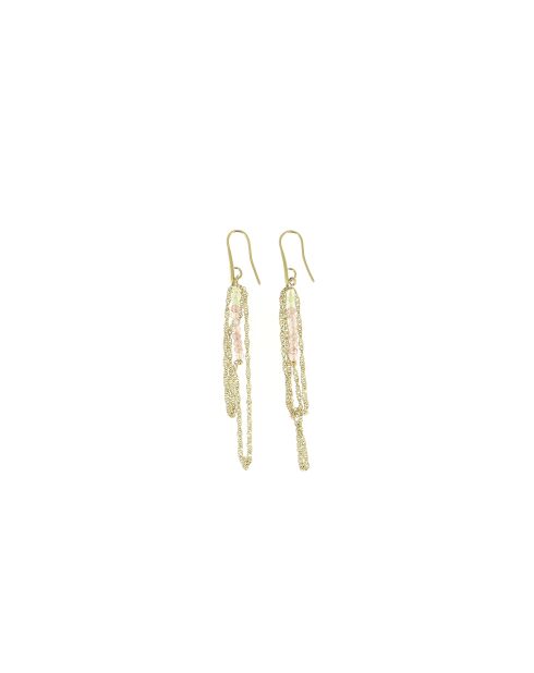 Boucles d'oreilles Alya calcite verte quartz rose