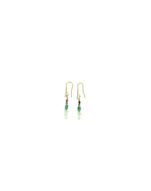 Boucles d'oreilles Manon vert bleu