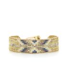 Bracelet Belle orchidée Anna bleu doré