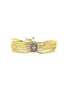 Bracelet Belle orchidée Keira bleu doré