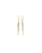 Boucles d'oreilles Alya calcite verte améthyste