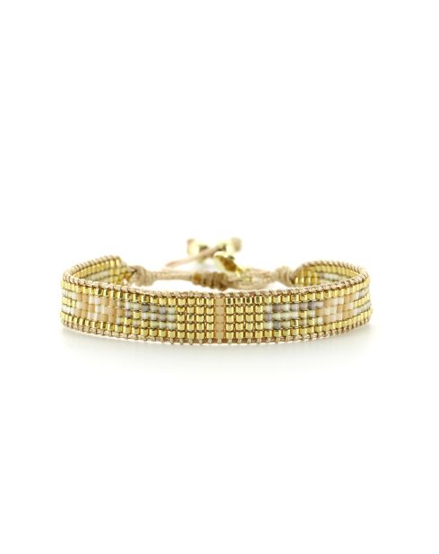 Bracelet golden Ivoire Ines nude champagne