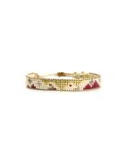Bracelet Plum Bubble Chloe prune nacre doré
