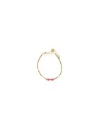Bracelet Ambre hématites dorées quartz rose tourmaline