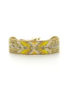 Bracelet Journée Ensoleillée Anna jaune champagne