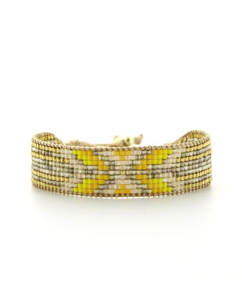Bracelet Journée Ensoleillée Anna jaune champagne