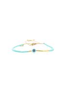 Bracelet Blue Maldive Iris turquoise doré