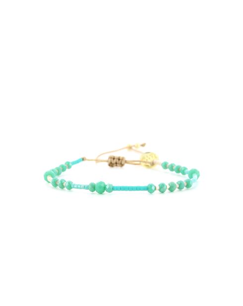 Bracelet Blue maldive Mila turquoise doré