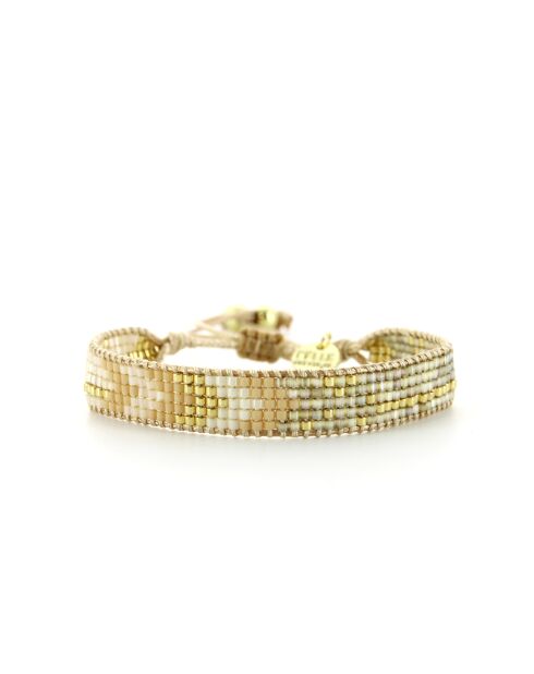Bracelet Golden Ivoire jade nude champagne