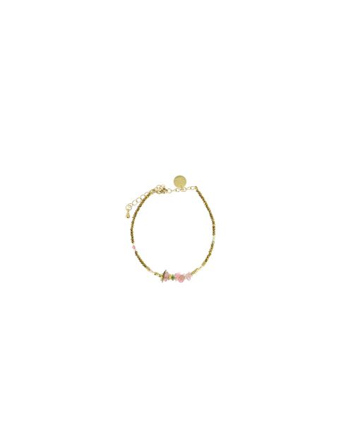 Bracelet Ambre hématites dorées tourmaline
