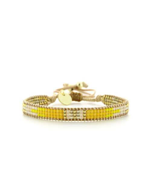 Bracelet Journée Ensoleillée Sandy jaune champagne